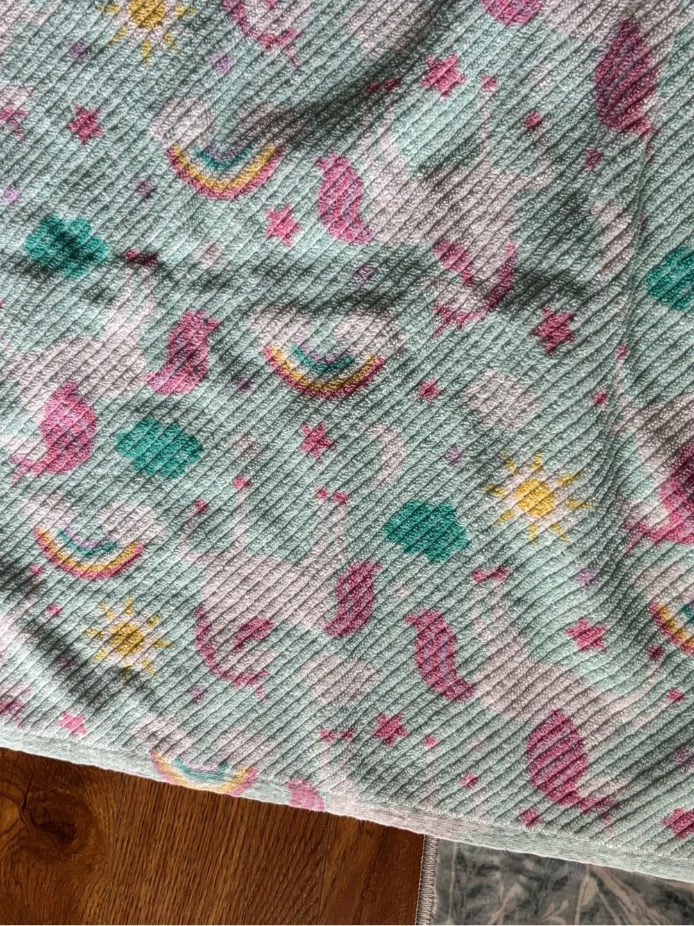 Unicorn and Rainbow towel and hand towel set